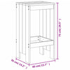 barstole 2 stk. 40x36x75 cm massivt fyrretræ hvid