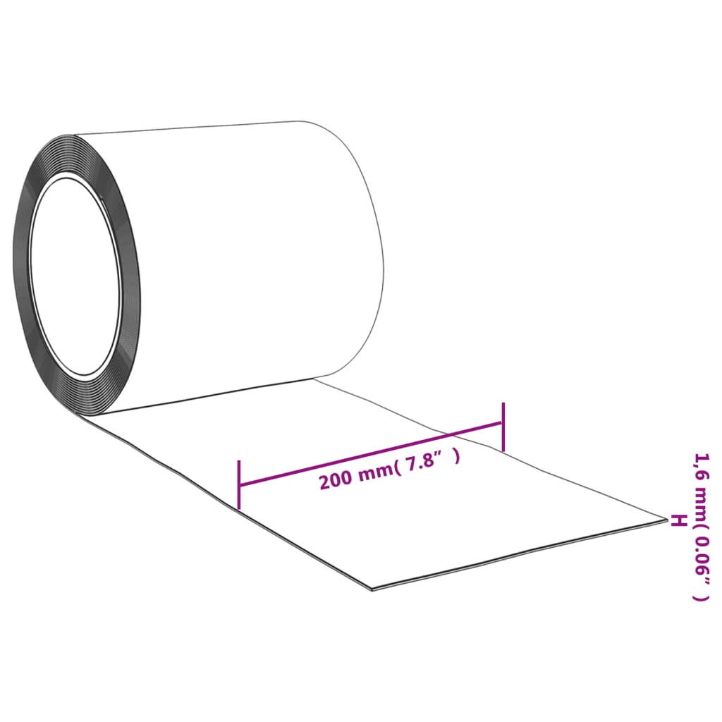 bændelgardin 200 mm x 1,6 mm 10 m PVC transparent