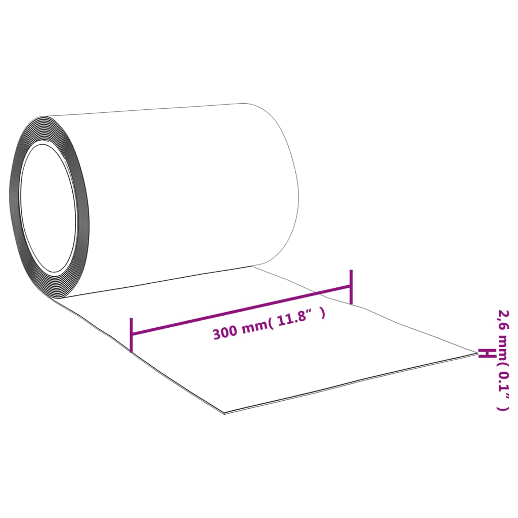 bændelgardin 300 mm x 2,6 mm 10 m PVC transparent