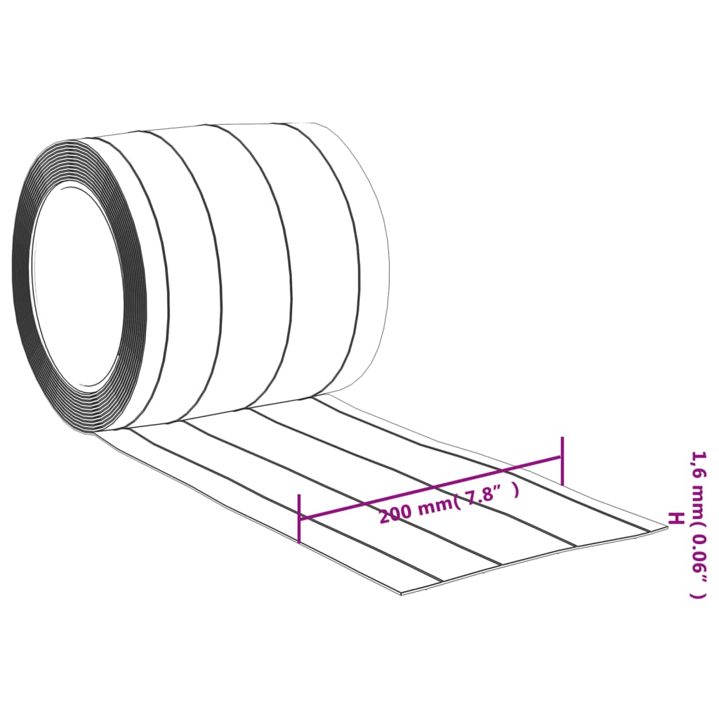 bændelgardin 200 mm x 1,6 mm 50 m PVC transparent
