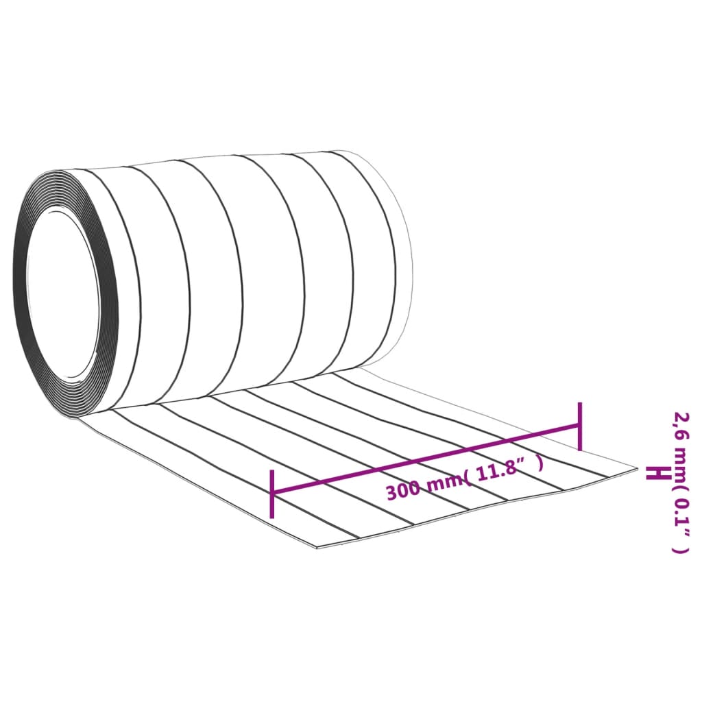 bændelgardin 300 mm x 2,6 mm 10 m PVC transparent