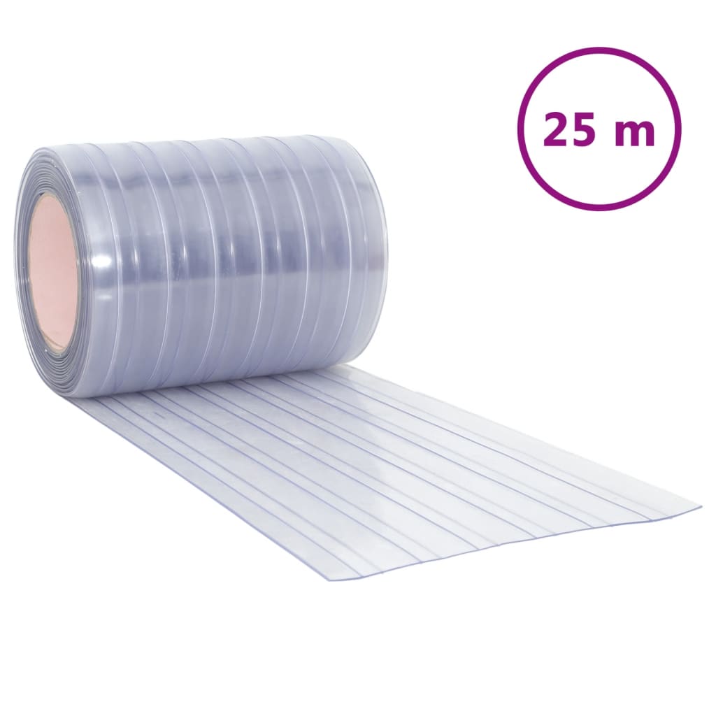 bændelgardin 300 mm x 2,6 mm 25 m PVC transparent