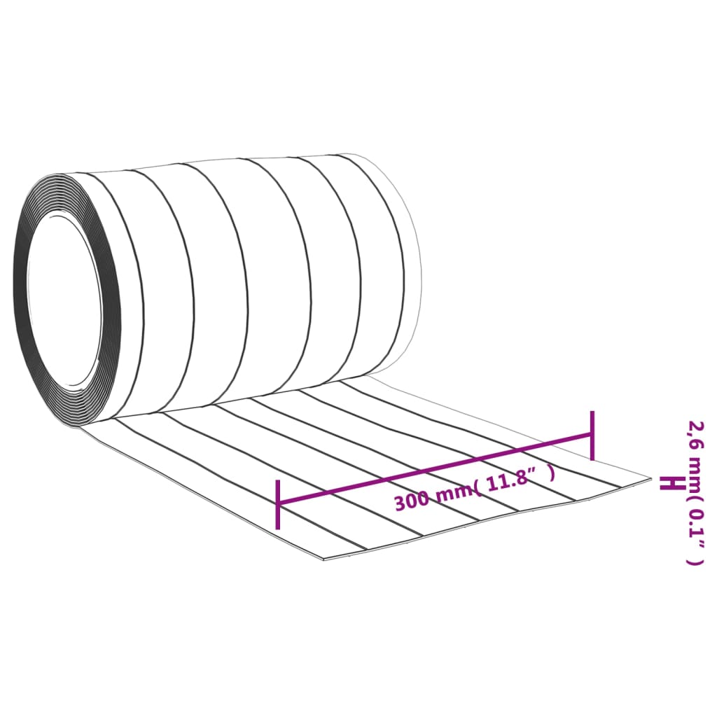 bændelgardin 300 mm x 2,6 mm 25 m PVC transparent
