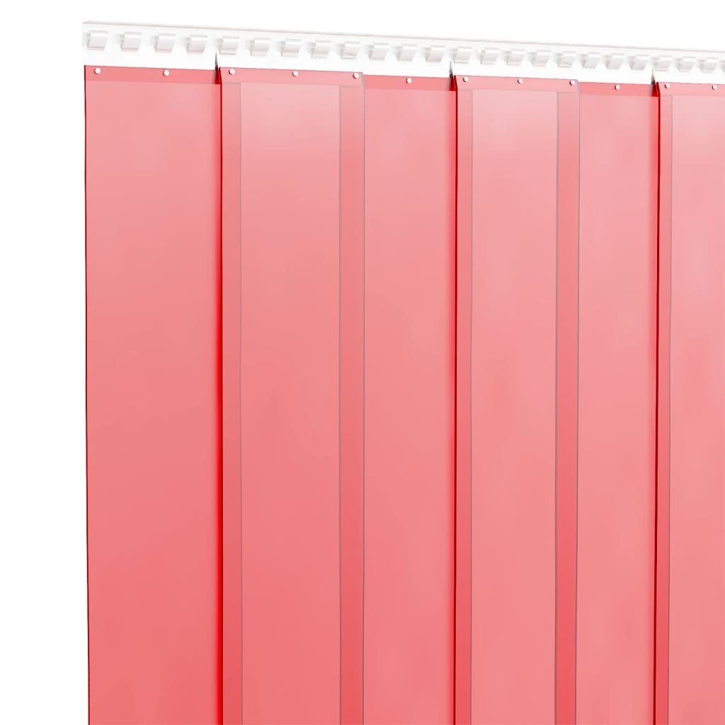 bændelgardin 200 mm x 1,6 mm 50 m PVC rød