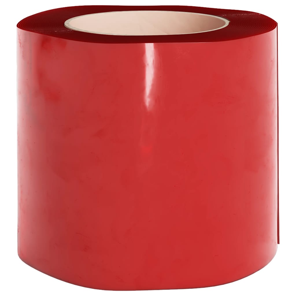 bændelgardin 200 mm x 1,6 mm 50 m PVC rød