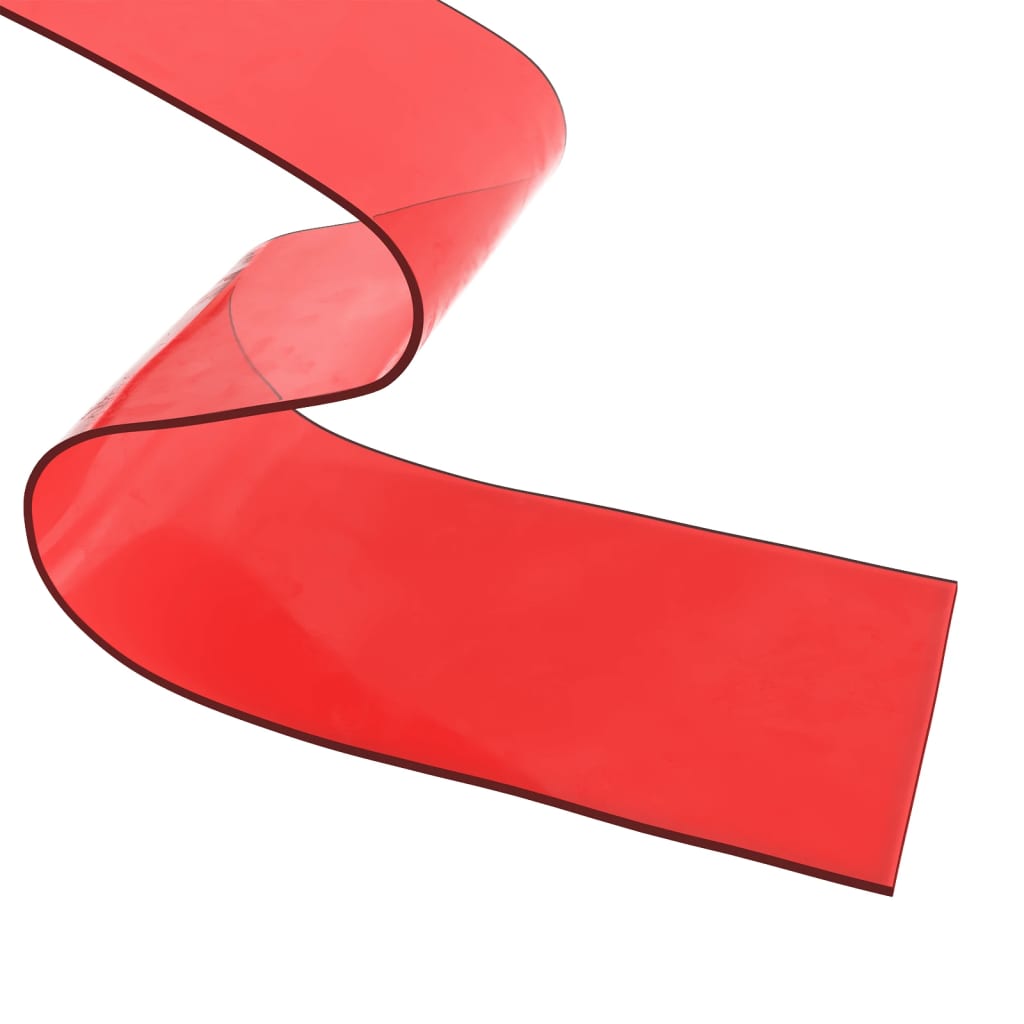 bændelgardin 200 mm x 1,6 mm 50 m PVC rød