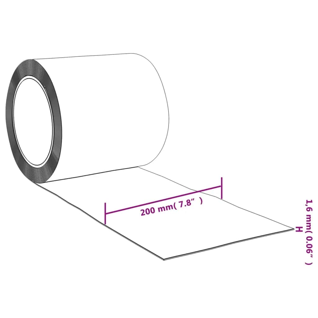 bændelgardin 200 mm x 1,6 mm 10 m PVC blå