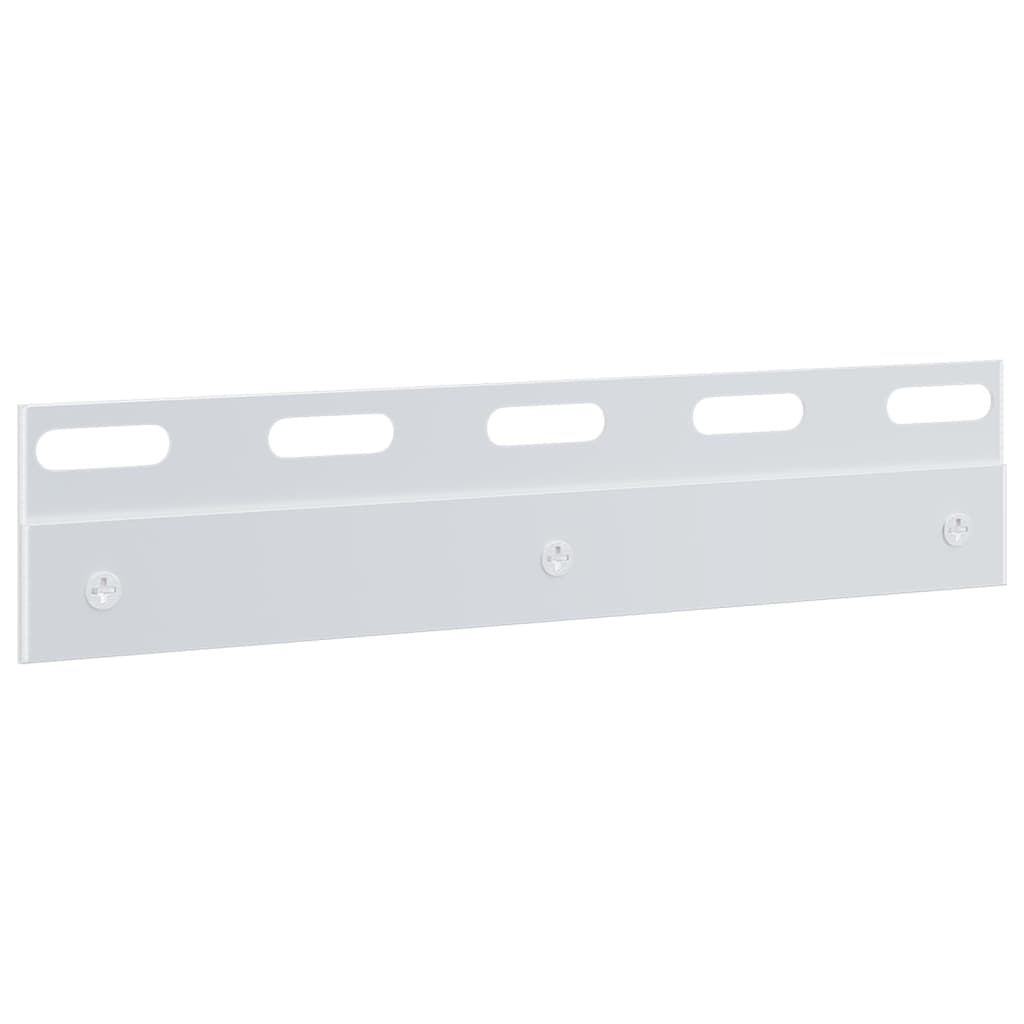 monteringsplader 6 stk. 20 cm rustfrit stål sølvfarvet