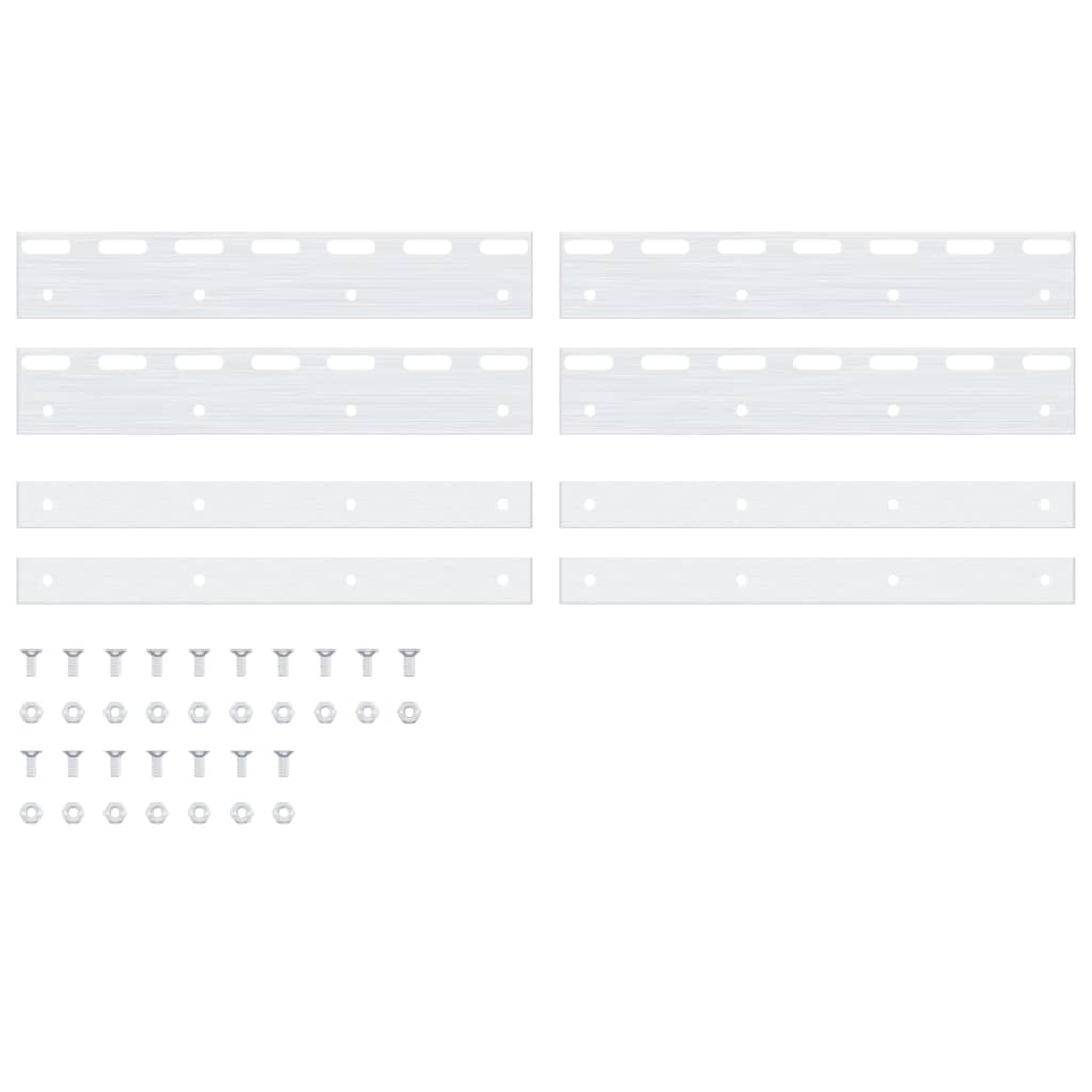 monteringsplader 4 stk. 28 cm rustfrit stål sølvfarvet