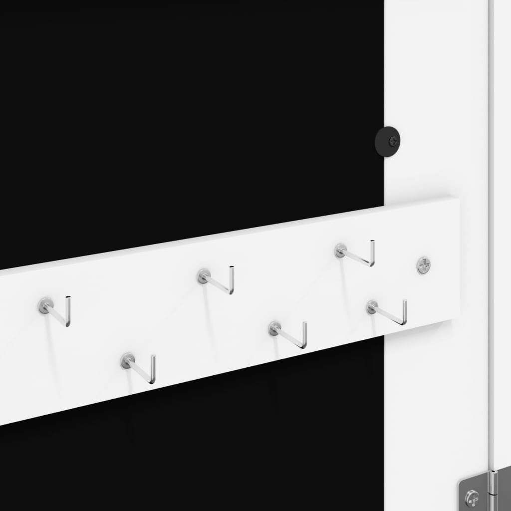 væghængt spejlskab med LED-lys hvid