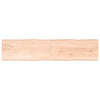 bordplade 220x50x(2-4)cm naturlig kant ubehandlet massivt træ