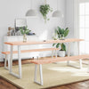 bordplade 220x50x(2-4)cm naturlig kant ubehandlet massivt træ