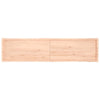 bordplade 220x50x(2-4)cm naturlig kant ubehandlet massivt træ