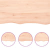 bordplade 220x50x(2-4)cm naturlig kant ubehandlet massivt træ