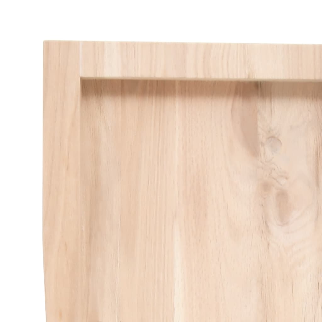 bordplade 220x50x(2-4)cm naturlig kant ubehandlet massivt træ