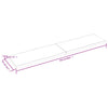 bordplade 220x50x(2-4)cm naturlig kant ubehandlet massivt træ