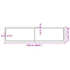 bordplade 220x50x(2-4)cm naturlig kant ubehandlet massivt træ