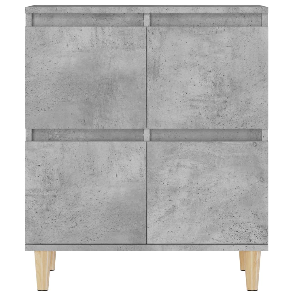 skænke 2 stk. 60x35x70 cm konstrueret træ betongrå