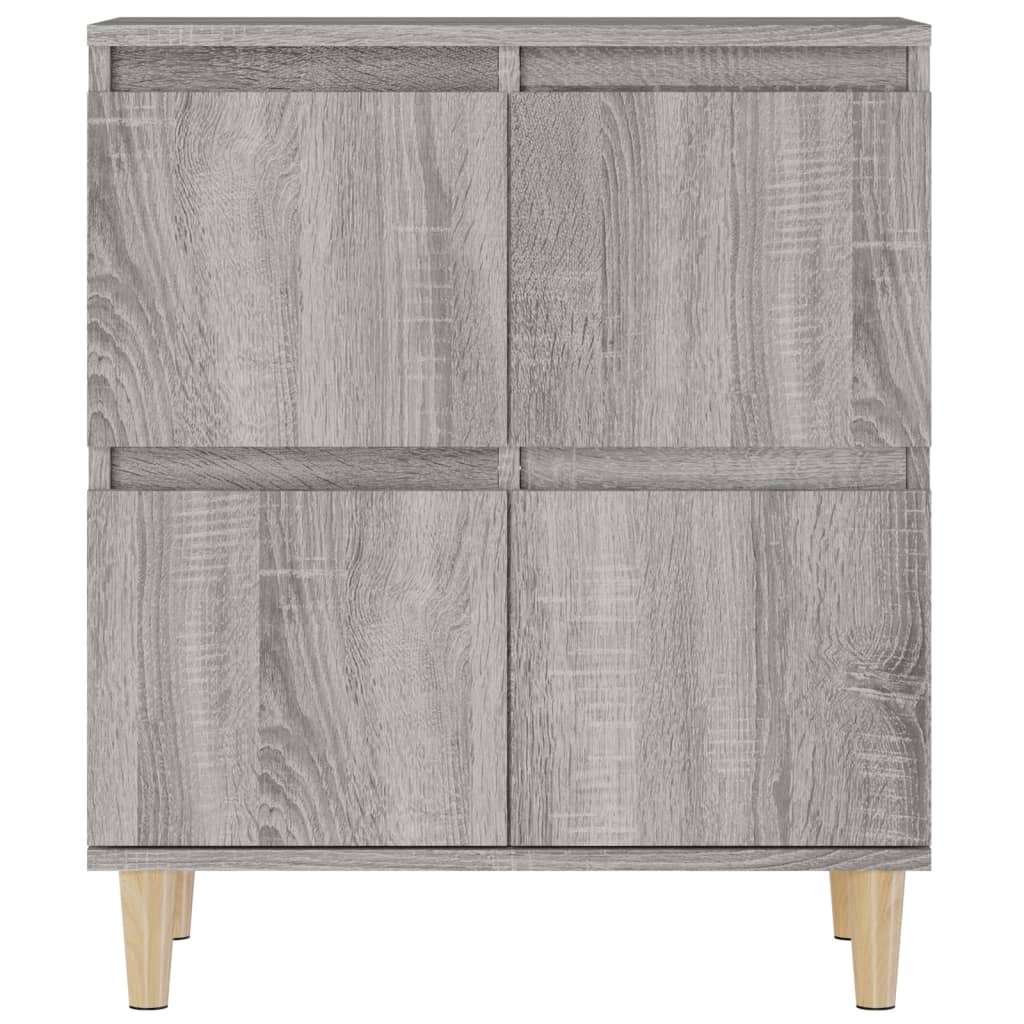 skænke 2 stk. 60x35x70 cm konstrueret træ grå sonoma-eg