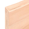 bordplade til badeværelse 220x30x(2-6)cm massivt træ ubehandlet