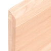 bordplade til badeværelse 220x50x(2-4)cm massivt træ ubehandlet