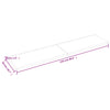 bordplade til badeværelse 220x50x(2-4)cm massivt træ ubehandlet