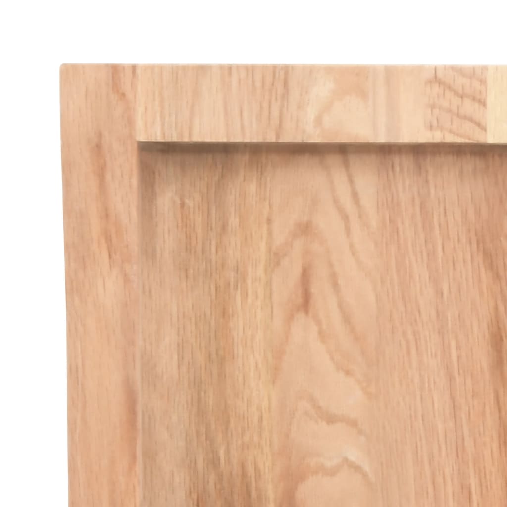 bordplade til badeværelse 100x60x(2-4) cm massivt træ lysebrun