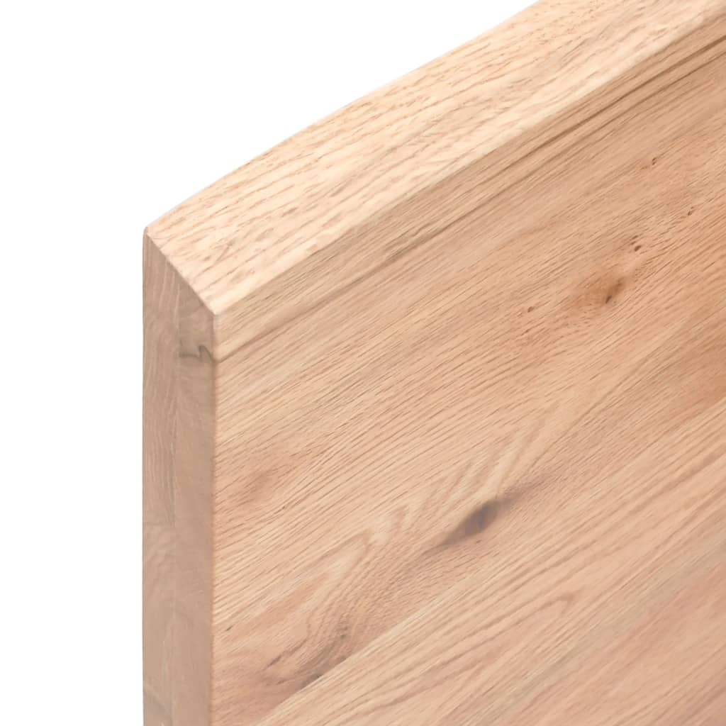 bordplade til badeværelse 100x60x(2-4) cm massivt træ lysebrun