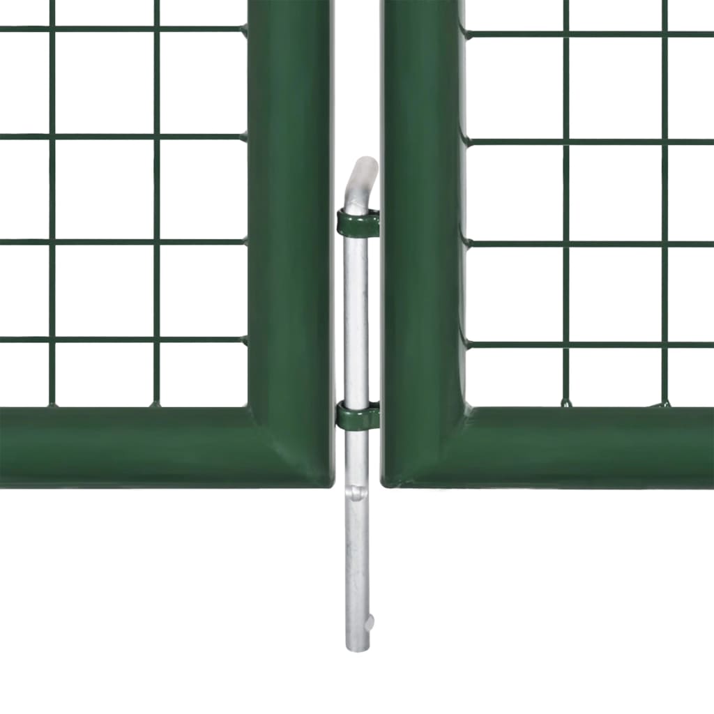 gitterlåge til havehegn 350x175 cm galvaniseret stål grøn