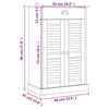 skoskab VIGO 60x35x96 cm massivt fyrretræ