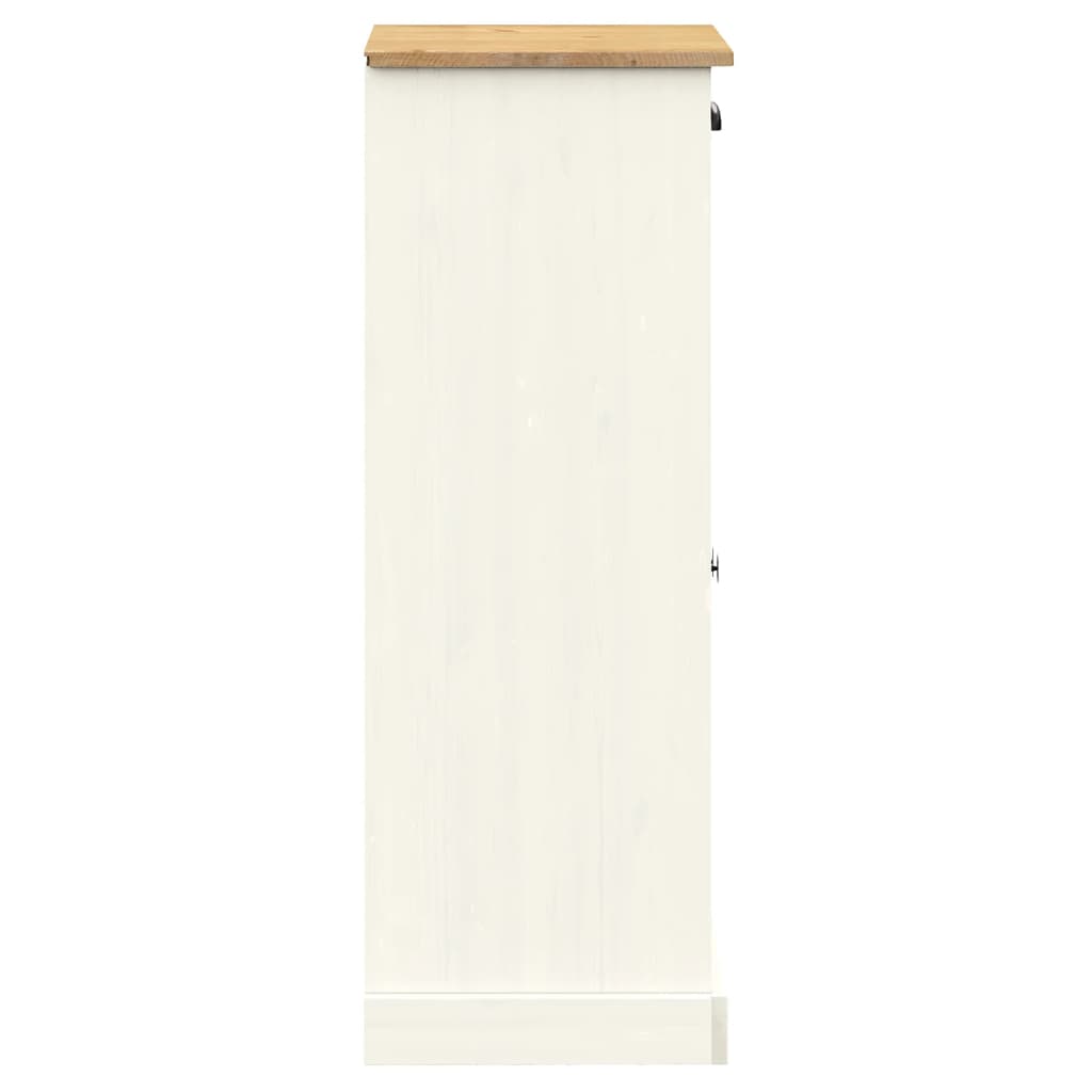 skoskab VIGO 60x35x96 cm massivt fyrretræ hvid