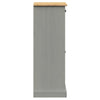 skoskab VIGO 60x35x96 cm massivt fyrretræ grå