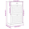 skoskab VIGO 60x35x96 cm massivt fyrretræ hvid
