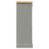 skoskab VIGO 60x35x96 cm massivt fyrretræ grå