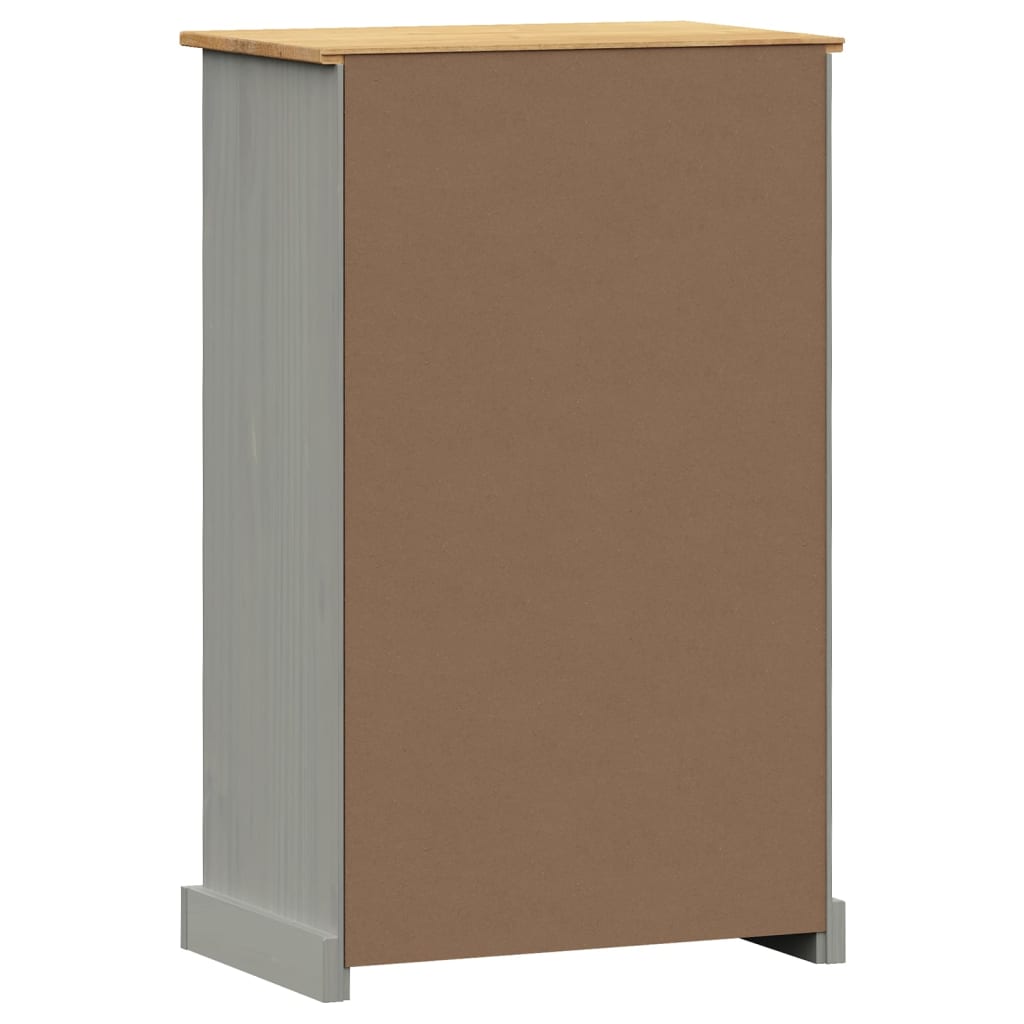 skoskab VIGO 60x35x96 cm massivt fyrretræ grå