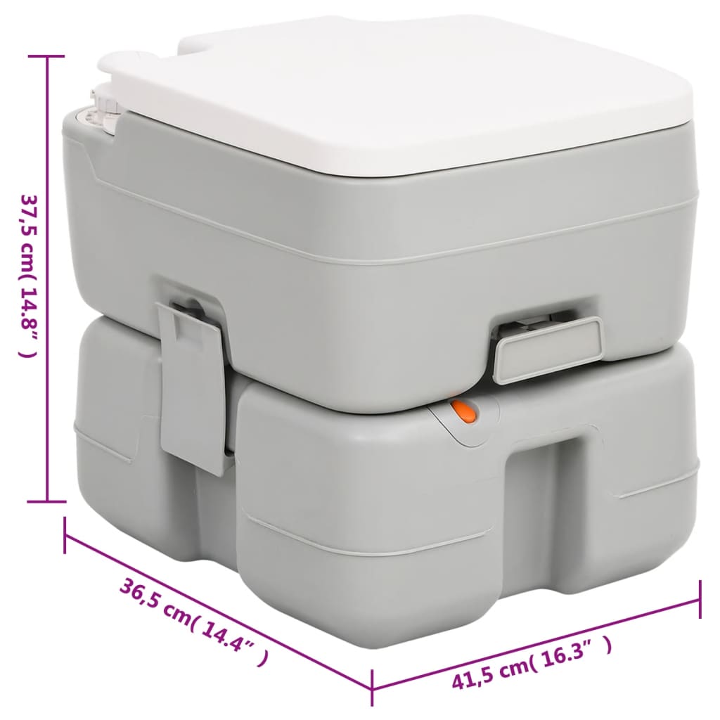 transportabelt campingtoilet og håndvask