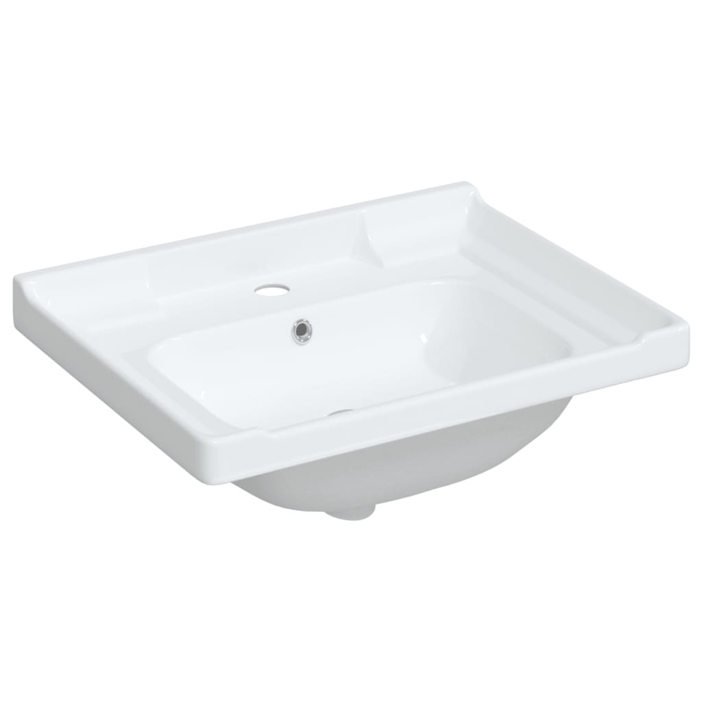 badeværelsesvask 61x48x23 cm rektangulær keramisk hvid