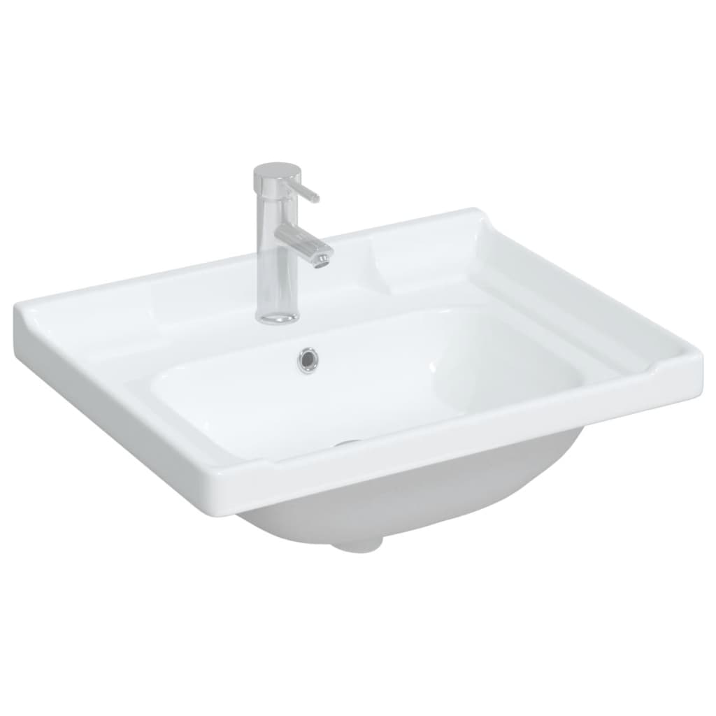 badeværelsesvask 61x48x23 cm rektangulær keramisk hvid