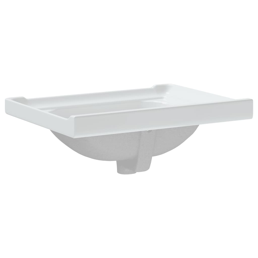 badeværelsesvask 61x48x23 cm rektangulær keramisk hvid