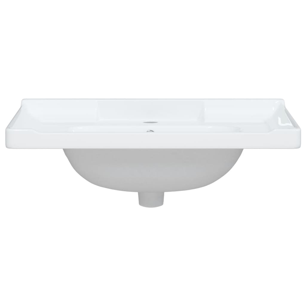 badeværelsesvask 71x48x23 cm rektangulær keramisk hvid