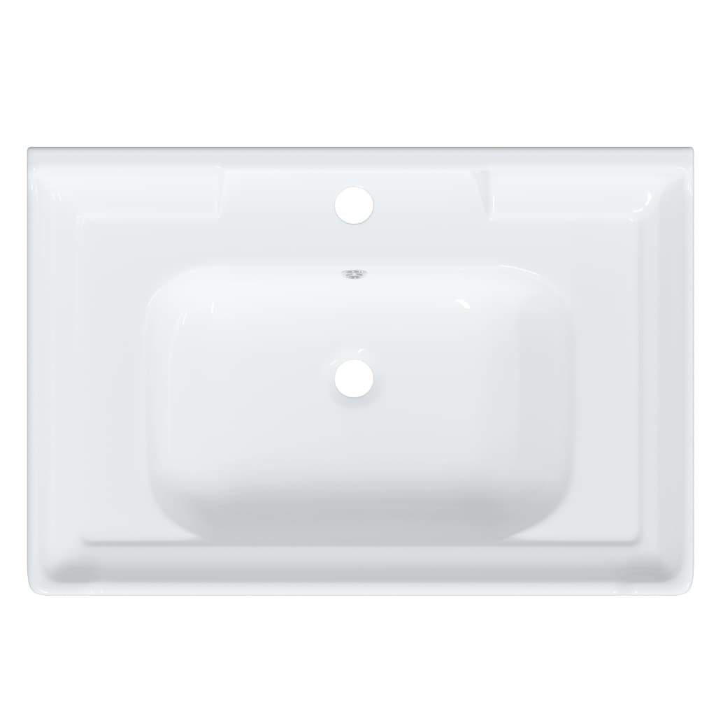 badeværelsesvask 71x48x23 cm rektangulær keramisk hvid