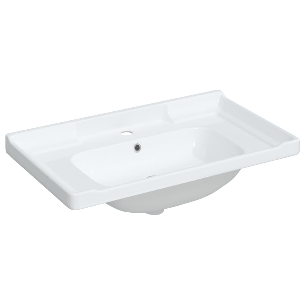 badeværelsesvask 81x48x23 cm rektangulær keramisk hvid
