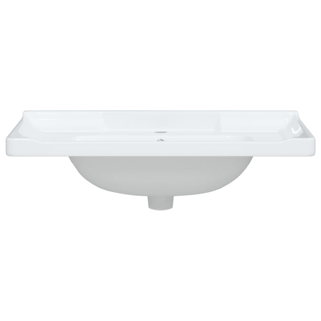 badeværelsesvask 81x48x23 cm rektangulær keramisk hvid