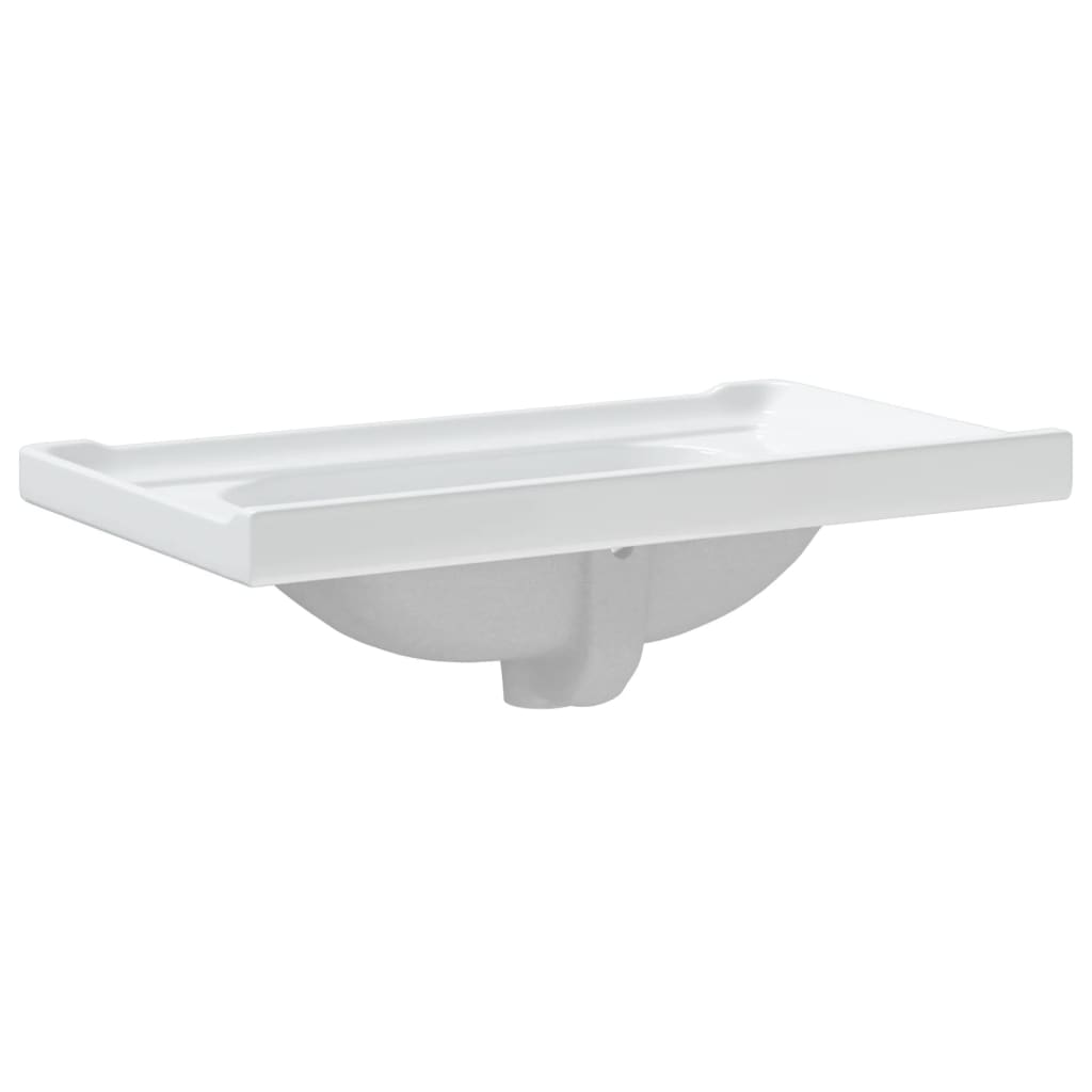 badeværelsesvask 81x48x23 cm rektangulær keramisk hvid