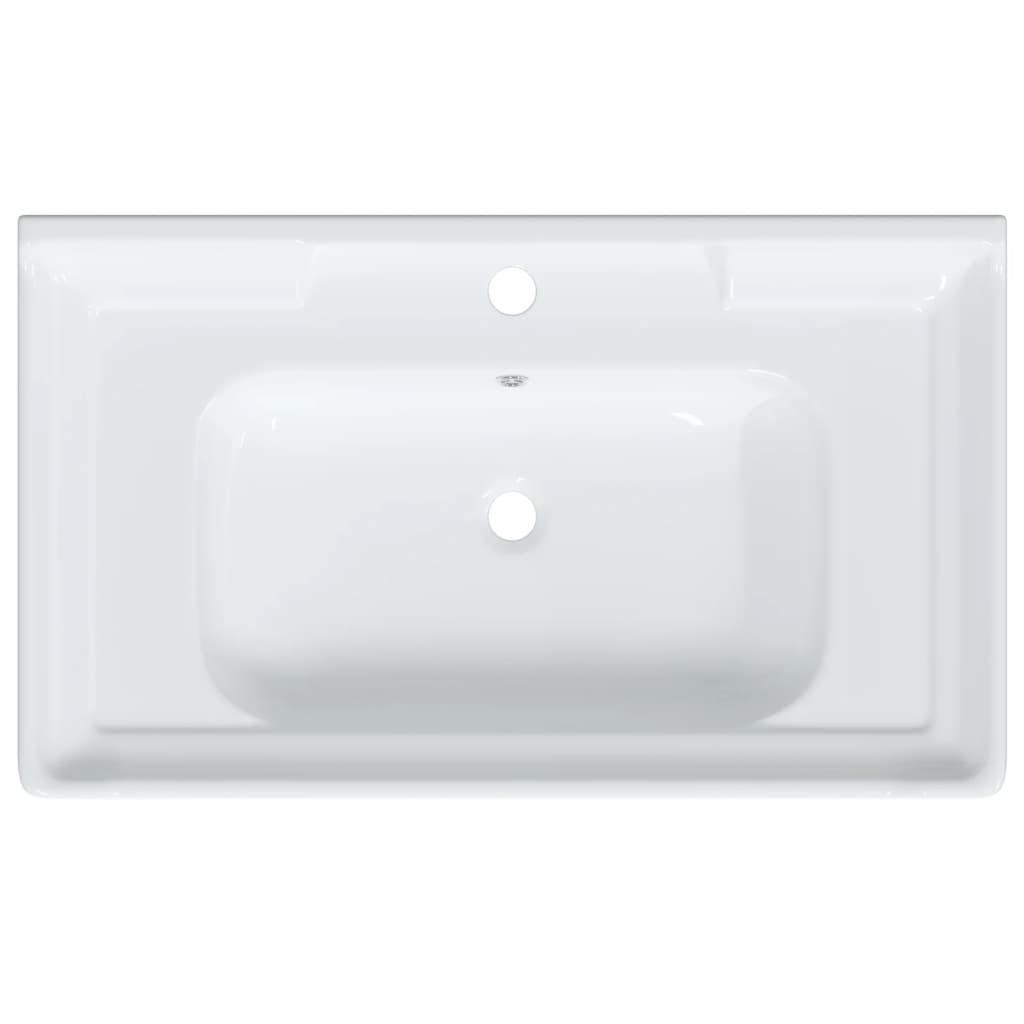 badeværelsesvask 81x48x23 cm rektangulær keramisk hvid