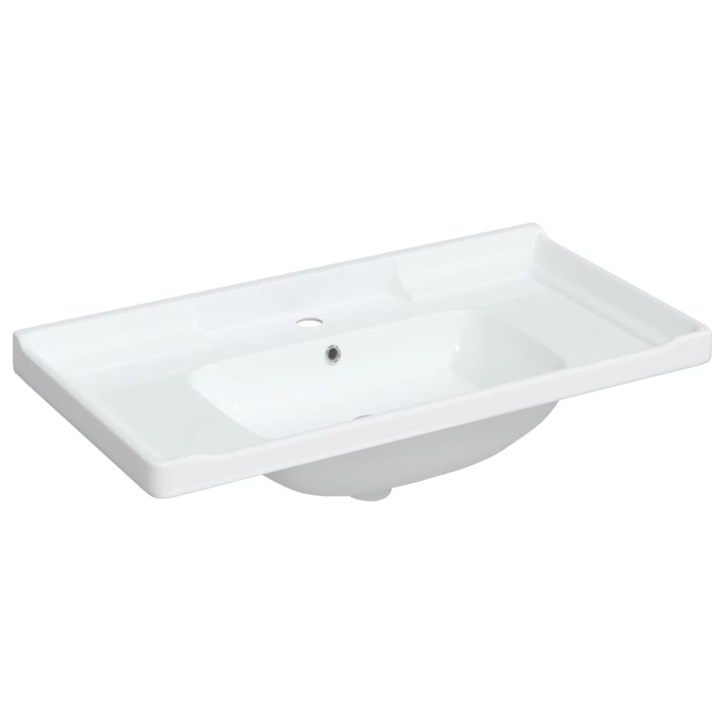 badeværelsesvask 91,5x48x23 cm rektangulær keramisk hvid