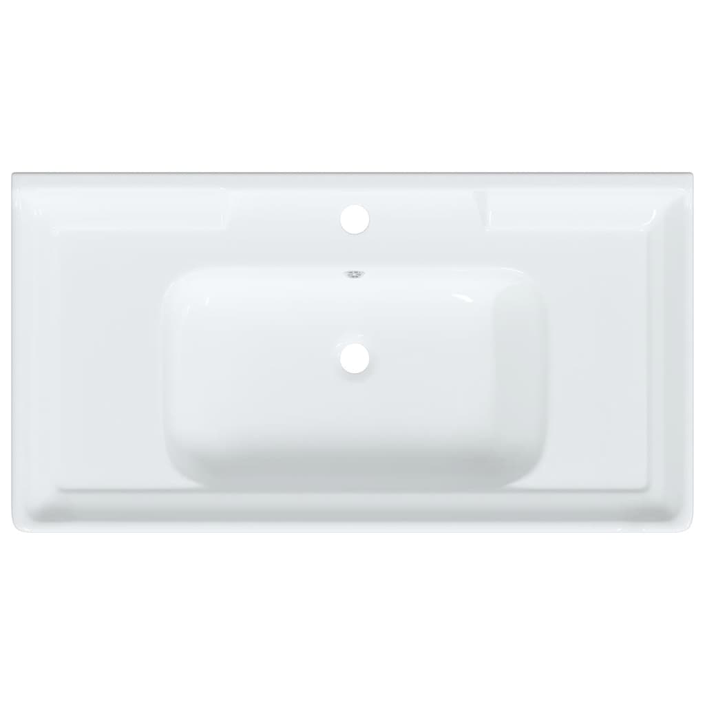 badeværelsesvask 91,5x48x23 cm rektangulær keramisk hvid