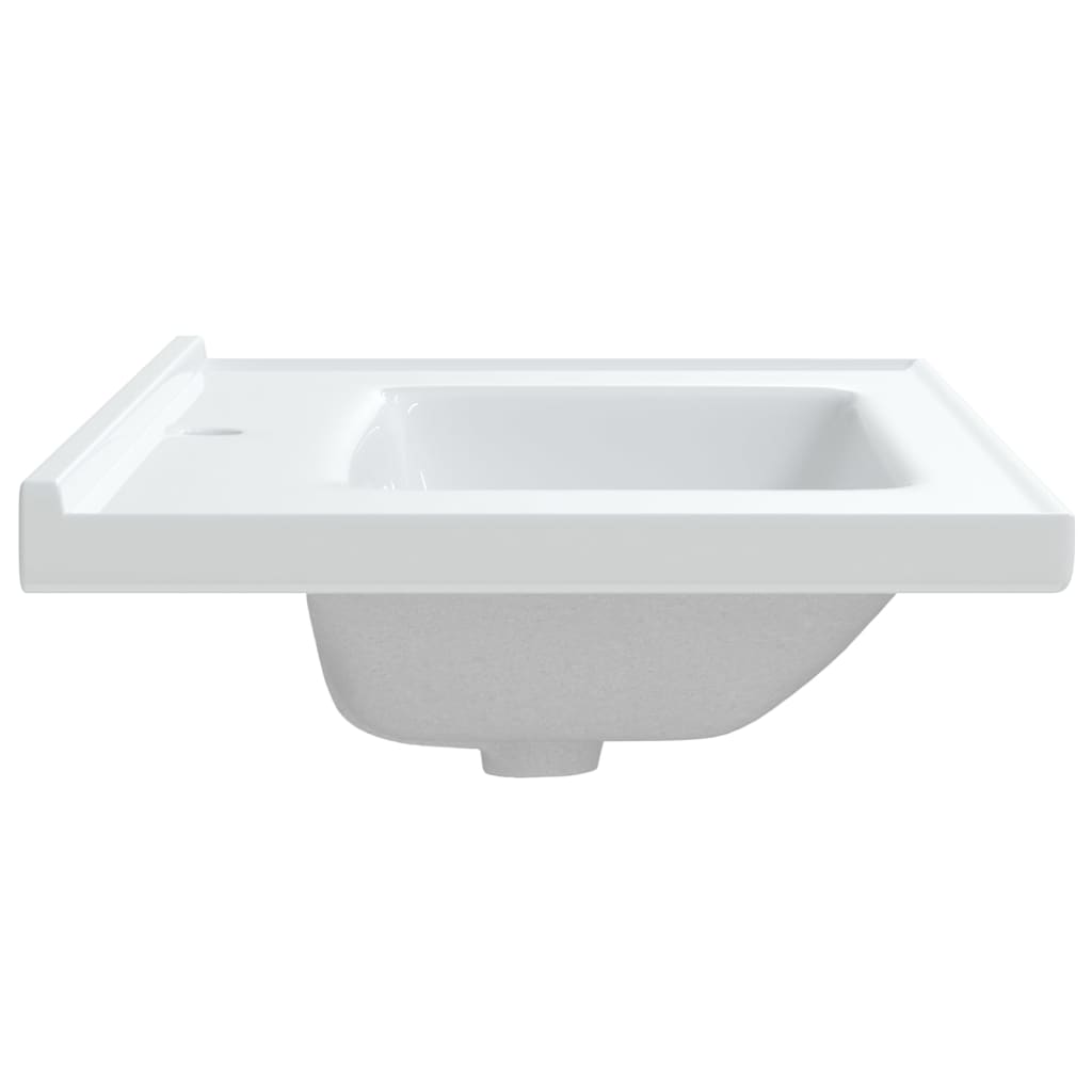 badeværelsesvask 71x48x19,5 cm rektangulær keramisk hvid
