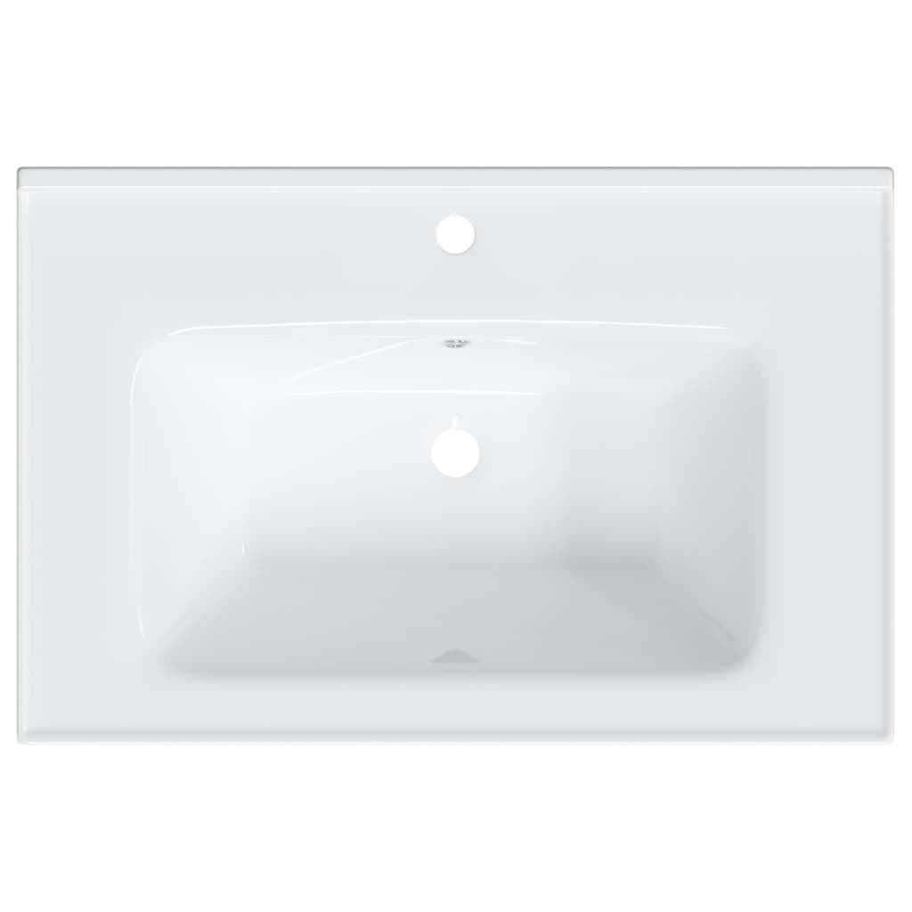 badeværelsesvask 71x48x19,5 cm rektangulær keramisk hvid