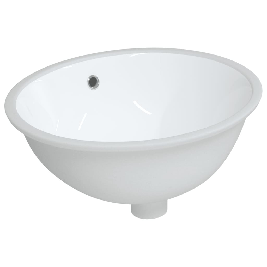 badeværelsesvask 47x39x21 cm oval keramisk hvid